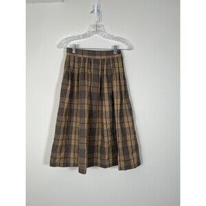 Vintage 70s 80s Harold Sternfeld Size 6 Best Plaid Skirt Wool Academia